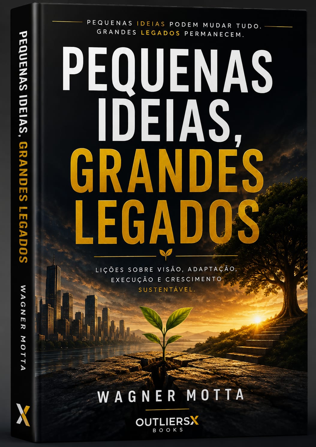 Capa do livro Pequenas Ideias, Grandes Legados, de Wagner Motta