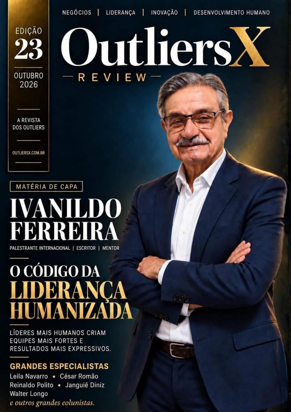 Capa OutliersX Review Edição 23 · Outubro 2026